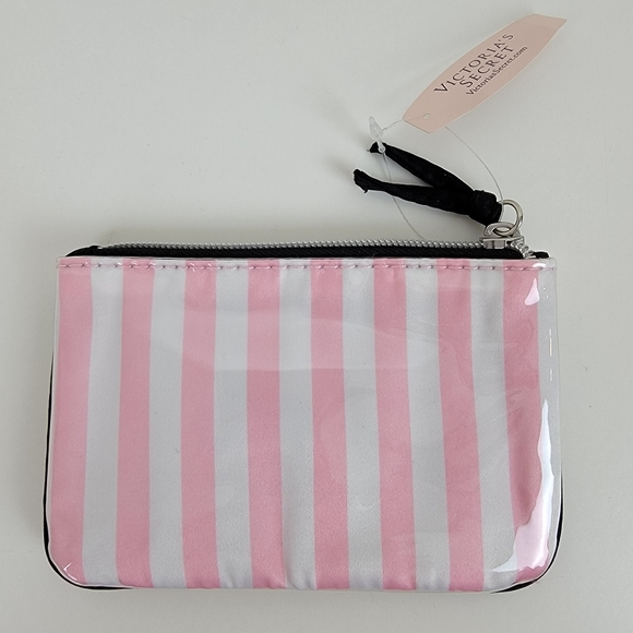 Victoria’s Secret Pink/White Zippered Coin Wallet Pouch Bag - Picture 2 of 4